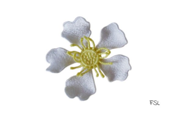 Jasmine Brooch: Elegant Freestanding Embroidery for Small Shops